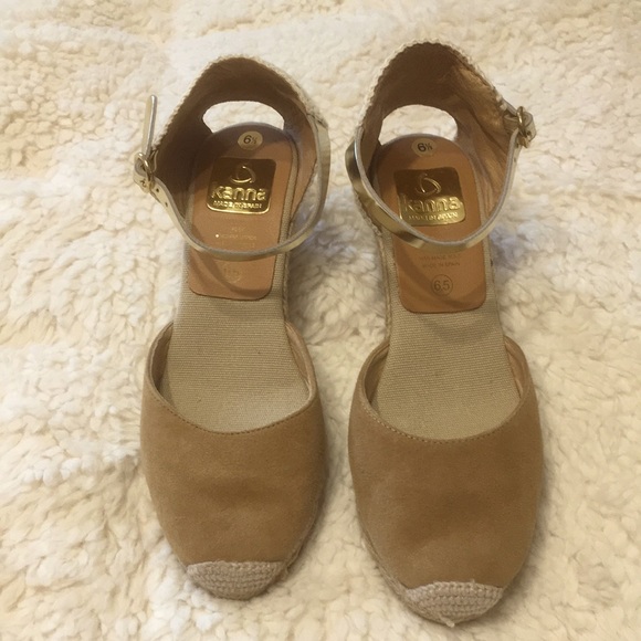 New!  Kanna Made in Spain Suede Espadrilles Sz 7 (37 6.5 European) - Picture 3 of 12